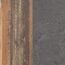 FORTE CLIF Schrank 150 160, Kleiderschrank mit Spiegel Industrial Vintage Schlafzimmerschrank 4-türig Holzdekor: Old – Wood Vintage / Betonoptik Dunkelgrau, 156 cm breit x 205 cm hoch x 52 cm tief