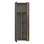 Forte NET106 Schrank 70 180, Mehrzweckschrank, Staubsaugerschrank, Abstellraum, Drehtürenschrank, 2-türig mit Einlegeböden, Beton-/Holzdekor Vintage Eiche, 68,7 cm breit x 181,1 cm hoch x 36,5 cm tief