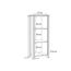 Forte Clif Regal, Holzwerkstoff, Old – Wood Vintage / Betonoptik Dunkelgru, B/H/T: 47 / 115,1 / 41,6 cm