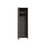 FORTE CLIF Schrank 65 70, Kleiderschrank klein Flurschrank schmal Garderobenschrank Industrial Holzdekor: Old – Wood Vintage / Betonoptik Dunkelgrau, 67 cm breit x 201.5 cm hoch x 42 cm tief