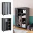 Vicco Kleiderschrank Doros, Grau, 100 x 146.6 cm mit Rollen, mit Rollen zur flexiblen Platzierung im Raum