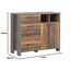 FORTE Clif Kommode mit 1 Tür und 4 Schubladen, Holzwerkstoff, Old – Wood Vintage/ Betonoptik Dunkelgrau, 106,7 x 86,3 x 41,6 cm