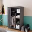 Vicco Kleiderschrank Doros, Grau, 100 x 146.6 cm mit Rollen, mit Rollen zur flexiblen Platzierung im Raum
