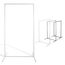 Natural Goods Berlin 1x Kleiderständer Rechteck Design Garderobe freistehend, Metall, minimalistisch, stabil, DIY (Weiß, H 140cm x B 80cm)