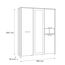 FORTE CLIF Schrank 150 160, Kleiderschrank mit Spiegel Industrial Vintage Schlafzimmerschrank 4-türig Holzdekor: Old – Wood Vintage / Betonoptik Dunkelgrau, 156 cm breit x 205 cm hoch x 52 cm tief
