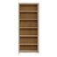 FORTE NET106 Schrank 70, Schuhschrank, Garderobenschrank, Abstellraum, Drehtürenschrank, 2-türig mit Einlegeböden, Weiß mit Holzdekor: Sonoma Eiche, 69 cm breit x 179 cm hoch x 35 cm tief