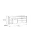 FORTE Clif TV-Unterschrank mit 1 Tür und 2 Schubladen, Holzwerkstoff, Old – Wood Vintage/ Betonoptik Dunkelgrau, 161 x 63,9 x 41,6 cm