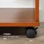 HOMCOM Kleiderschrank auf Rollen, Mobile Garderobe, 1 Kleiderstange, 3 Regale, Garderobenschrank für Flur, Schlafzimmer, 80 x 40 x 128 cm, Walnussbraun