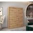 MEBLE KRYSPOL - Kleiderschrank, Schlafzimmerschrank - Schrank Zwei Türen - 4 Fachböden, 2 Stangen, Fachboden - Garderobenschrank York, Körperfarbe Artisan, Frontfarbe Artisan - 150x62x200cm