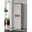 FORTE DURO Schrank 60 65, Kleiderschran klein Flurschrank schmal Garderobenschrank Landhausstil Drehtürenschrank, Holz dekor: Pinie Weiß / Eiche Antik, 61 cm breit x 199 cm hoch x 35 cm tief