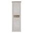 FORTE DURO Schrank 60 65, Kleiderschran klein Flurschrank schmal Garderobenschrank Landhausstil Drehtürenschrank, Holz dekor: Pinie Weiß / Eiche Antik, 61 cm breit x 199 cm hoch x 35 cm tief