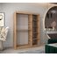 MEBLE KRYSPOL - Kleiderschrank, Schlafzimmerschrank - Schrank Zwei Türen - 4 Fachböden, 2 Stangen, Fachboden - Garderobenschrank York, Körperfarbe Artisan, Frontfarbe Artisan - 150x62x200cm