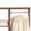 HOMCOM Kleiderschrank auf Rollen, Mobile Garderobe, 1 Kleiderstange, 3 Regale, Garderobenschrank für Flur, Schlafzimmer, 80 x 40 x 128 cm, Walnussbraun