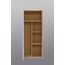 FORTE NET106 Schrank 70 180, Mehrzweckschrank klein, Staubsaugerschrank, Abstellraum, 2-türig mit Einlegeböden, Weiß mit Holzdekor: Sonoma Eiche, 69 cm breit x 179 cm hoch x 35 cm tief