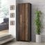 FORTE CLIF Schrank 65 70, Kleiderschrank klein Flurschrank schmal Garderobenschrank Industrial Holzdekor: Old – Wood Vintage / Betonoptik Dunkelgrau, 67 cm breit x 201.5 cm hoch x 42 cm tief