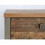 FORTE Clif Schuhschrank mit 1 Tür und 1 Schublade, Holzwerkstoff, Old Wood Vintage Dekor und Betonoptik dunkelgrau, 67 x 105,5 x 41,6 cm