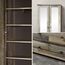 Stella Trading Bonanza Vintage Garderobenschrank in Driftwood Optik - Retro Flurgarderoben Schrank mit zwei Spiegeltüren - 78 x 188 x 40 cm (B/H/T)