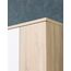FORTE NET106 Schrank 70 180, Mehrzweckschrank klein, Staubsaugerschrank, Abstellraum, 2-türig mit Einlegeböden, Weiß mit Holzdekor: Sonoma Eiche, 69 cm breit x 179 cm hoch x 35 cm tief