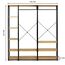 IDMarket - Modularer begehbarer Kleiderschrank XXL B. 150 cm DETROIT Industriedesign