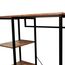 IDMarket - Ankleide Kleiderschrank Regale B. 90 cm HAWKINS dunkles Holz Industriedesign