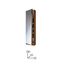 Habitdesign 007866C Schuhschrank mit Spiegel, Kastanienbraun, Maße: 180 x 50 x 20 cm