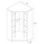 Marmex Grant G8 - Eckschrank 91x195x91 cm, Bücherregal - Eckgarderobe mit Kleiderstangen und Einlegeböden für das Jugendzimmer, Schlafzimmer - Eckkleiderschrank - weiß + Riviera Eiche (Modern)