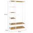 IDMarket - Kleiderschrank Garderobe Regale B. 90 cm DETROIT Industriedesign Holz und Metall weiß