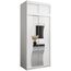 KRYSPOL Schwebetürenschrank Madryt 100 cm mit Spiegel Kleiderschrank mit Kleiderstange und Einlegeboden Schlafzimmer- Wohnzimmerschrank Schiebetüren Modern Design (Weiß mit Erweiterung)