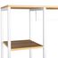 IDMarket - Kleiderschrank Garderobe Regale B. 90 cm DETROIT Industriedesign Holz und Metall weiß