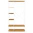 IDMarket - Kleiderschrank Garderobe Regale B. 90 cm DETROIT Industriedesign Holz und Metall weiß