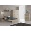 Iconico Home MIK Traditional, Kleiderschrank mit Zwei Türen mit ergonomischen Griffen mit Verstellbarer Ablage und Kleiderstange