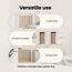 vidaXL Schranktür 4 pcs Natur 140.5 x 2 x 59.5 cm Massives Kiefernholz, Stylischer Kiefernbereich, minimalistisches Design, coole Aufbewahrung, glatte Tür für Schlafzimmer oder Wohnzimmer
