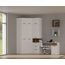 Marmex Grant G8 - Eckschrank 91x195x91 cm, Bücherregal - Eckgarderobe mit Kleiderstangen und Einlegeböden für das Jugendzimmer, Schlafzimmer - Eckkleiderschrank - weiß + Riviera Eiche (Modern)