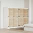 vidaXL Schranktür 4 pcs Natur 140.5 x 2 x 59.5 cm Massives Kiefernholz, Stylischer Kiefernbereich, minimalistisches Design, coole Aufbewahrung, glatte Tür für Schlafzimmer oder Wohnzimmer