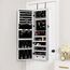 Life Carver Schmuck-Schrank mit armoire Kosmetik Spiegel mit Schrank-Organizer, weiß, wall mounted