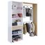 Habitdesign, offener Ankleideschrank mit 2 Kleiderstangen, 4 Einlegeböden und 1 Schublade – wandelbares offenes Schranksystem in Artik weiß und Eiche, Maße: 158 x 187 x 40 cm (B x H x T), Modell Dress