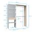 Habitdesign, offener Ankleideschrank mit 2 Kleiderstangen, 4 Einlegeböden und 1 Schublade – wandelbares offenes Schranksystem in Artik weiß und Eiche, Maße: 158 x 187 x 40 cm (B x H x T), Modell Dress