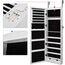 Life Carver Schmuck-Schrank mit armoire Kosmetik Spiegel mit Schrank-Organizer, weiß, wall mounted