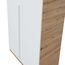 Habitdesig, Kinderschrank mit 3 Drehtüren – moderner Kleiderschrank für Kinder- oder Jugendzimmer in Arktisweiß und Eiche Nodi, viel Stauraum, Maße: 90 x 200 x 52 cm (B x H x T), Modell Noa
