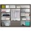 Furniture24 Kleiderschrank Aruba II 250 Schlafzimmer 3 Türiger Schwebetürenschrank Schrank mit Kleiderstange 2 Schubkästen Graphite/Graphite Glas