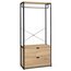 IDMarket - Ankleidezimmer Garderobe 2 Schubladen B. 80 cm DETROIT Industriedesign