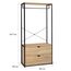 IDMarket - Ankleidezimmer Garderobe 2 Schubladen B. 80 cm DETROIT Industriedesign