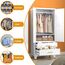 Anewome 180,3 cm Metallschrank Kleiderschrank mit 2 Schubladen, freistehend, 2-türig, hohe Kleideraufbewahrung mit verstellbaren Regalen und Kleiderstange, für Schlafzimmer, Wohnheim, Weiß