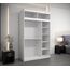 KRYSPOL Schwebetürenschrank Madryt 150 cm mit Spiegel Kleiderschrank mit Kleiderstange und Einlegeboden Schlafzimmer- Wohnzimmerschrank Schiebetüren Modern Design (Weiß mit Erweiterung)