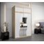 KRYSPOL Schwebetürenschrank Madryt 150 cm mit Spiegel Kleiderschrank mit Kleiderstange und Einlegeboden Schlafzimmer- Wohnzimmerschrank Schiebetüren Modern Design (Sonoma + Weiß mit Erweiterung)