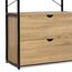 IDMarket - Ankleidezimmer Garderobe 2 Schubladen B. 80 cm DETROIT Industriedesign