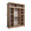 Kryspol Schwebetürenschrank York 180 cm Kleiderschrank mit Kleiderstange und Einlegeboden Schlafzimmer- Wohnzimmerschrank Schiebetüren Modern Design (Artisan Eiche + Schwarz mit Erweiterung)