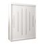MEBLE KRYSPOL - Kleiderschrank, Schlafzimmerschrank - Schrank Zwei Türen - 4 Fachböden, 2 Stangen, Fachboden - Garderobenschrank York, Körperfarbe Weiß, Frontfarbe Weiß - 150x62x200cm