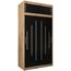 Kryspol Schwebetürenschrank York 120 cm Kleiderschrank mit Kleiderstange und Einlegeboden Schlafzimmer- Wohnzimmerschrank Schiebetüren Modern Design (Artisan Eiche + Schwarz mit Erweiterung)