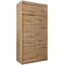 Kryspol Schwebetürenschrank York 120 cm Kleiderschrank mit Kleiderstange und Einlegeboden Schlafzimmer- Wohnzimmerschrank Schiebetüren Modern Design (Artisan Eiche mit Erweiterung)